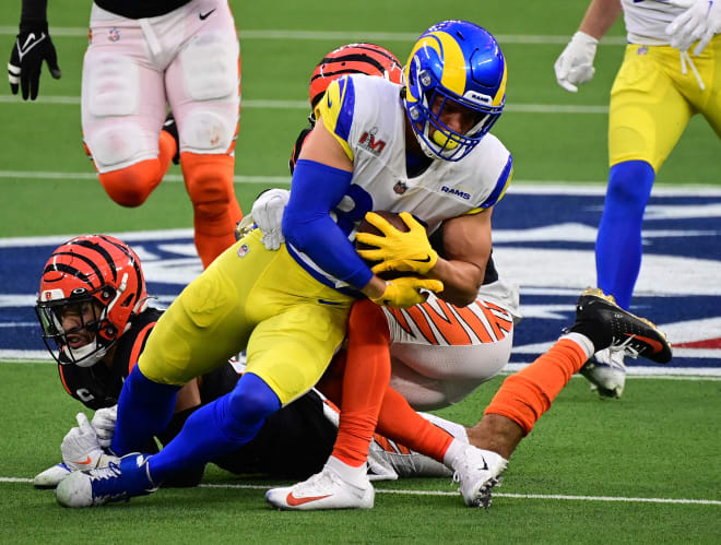 Brycen Hopkins flashed in the Rams' Super Bowl win vs. the Bengals when he made four catches for 47 yards.
