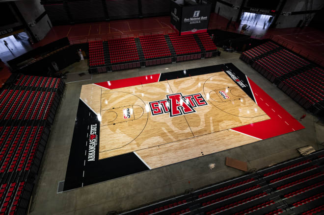 Arkansas State’s new basketball court.