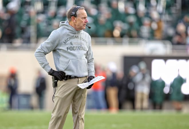 Michigan State Spartans head coach Mark Dantonio is looking to save the Spartans' season and his job with a win over Michigan.