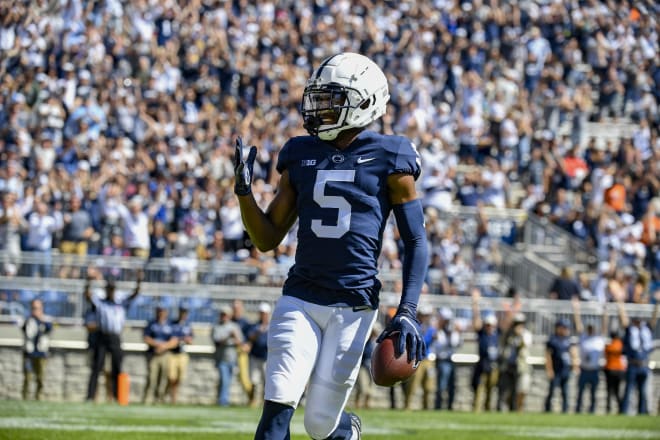 Penn State receiver Jahan Dotson will look to have another big game on Saturday at Iowa. AP photo
