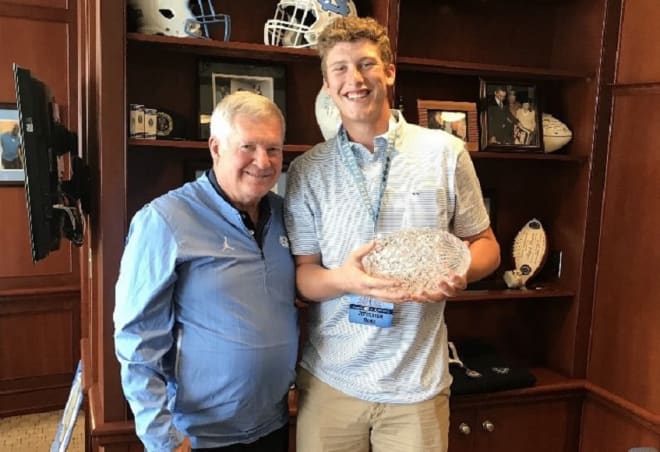 Jefferson Boaz's father played for Mack Brown at UNC, and now with an offer in hand, he may become a Tar Heel, as well.