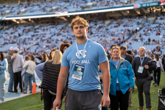 Offensive tackle Nolan McConnell will be taking his official visit to UNC this weekend