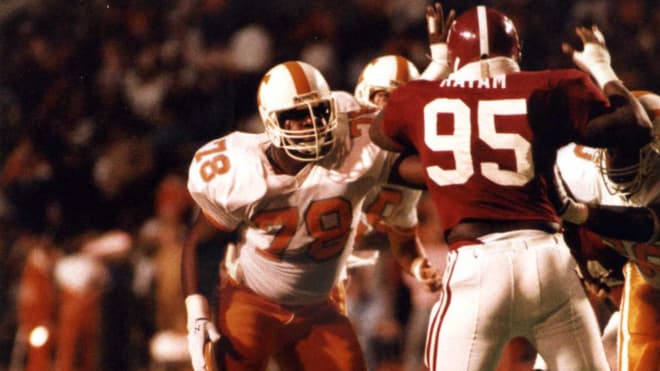 Antone Davis was an All-SEC offensive lineman at Tennessee in 1990.