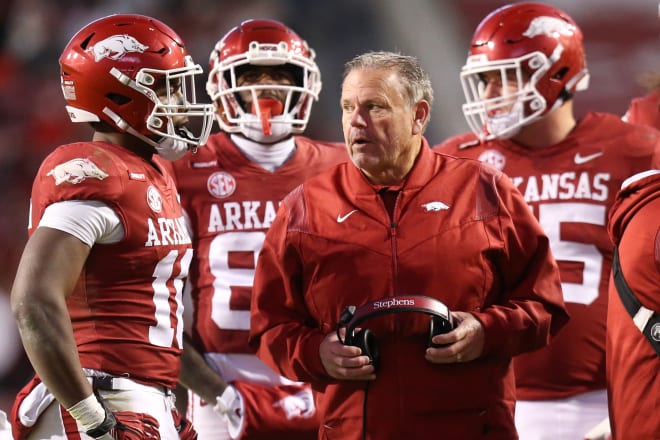 Sam Pittman is entering his third season as Arkansas' head coach.