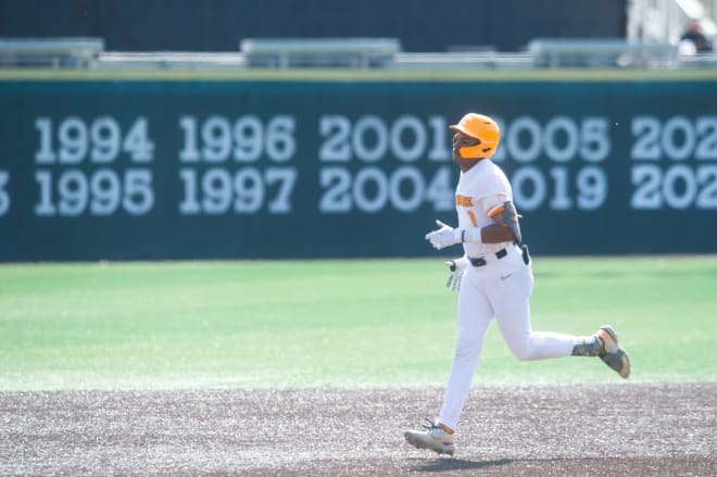 Tennessee second baseman Christian Moore opened the scoring with a solo home run in the fifth inning in the Vols' win over Gonzaga on Friday.