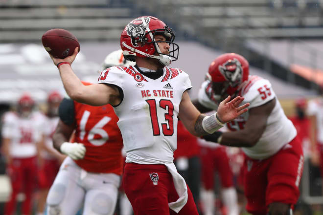 NC State Wolfpack football quarterback Devin Leary