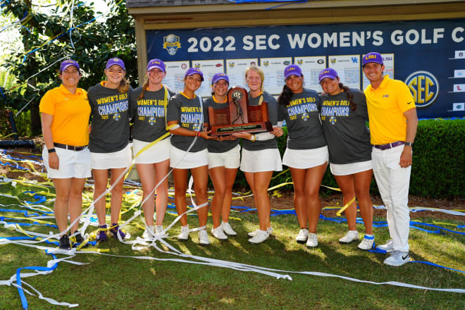 LSU women's golf team was the only Tigers' squad men or women to win an SEC championship in the 2021-22 academic year.