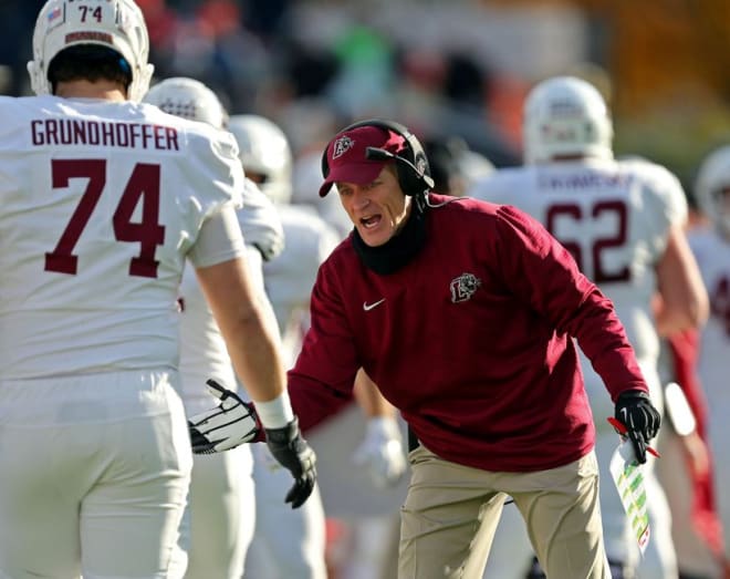 John Garrett, shown during his time as head coach at Lafayette College, now handles offensive scouting for FSU Football. 