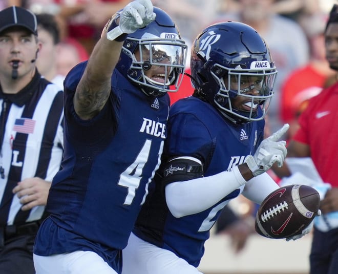 Rice transfer cornerback Tre'Shon Devones (right) took an official recruiting visit to Notre Dame on Thursday.