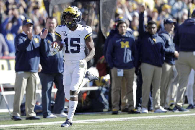 Michigan Wolverines freshman wide receiver Giles Jackson took the opening kick 97 yards for a touchdown against Maryland.