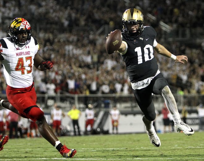 McKenzie Milton breaks free for a big run against Maryland during his days at UCF.