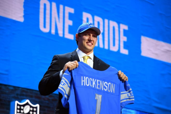 T.J. Hockenson was the 8th pick in the NFL Draft by the Detroit Lions.