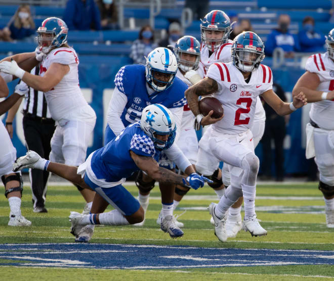 Ole Miss quarterback Matt Corral.