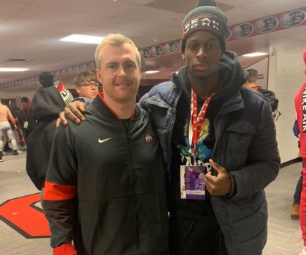Lovett during a recent visit to Ohio State