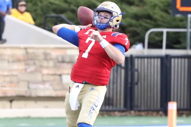 Tulsa QB Davis Brin left the game with an injury in the second half.