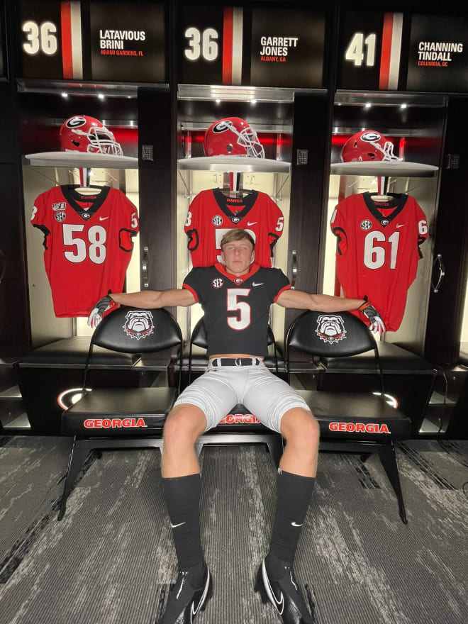 Cole Speer is Georgia's newest commitment in the 2022 class. Photo via Speer's Twitter.