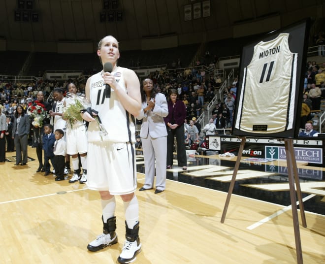 Lauren Mioton roamed the backcourt for Purdue playing a key role both on and off the court from 2006-09. 