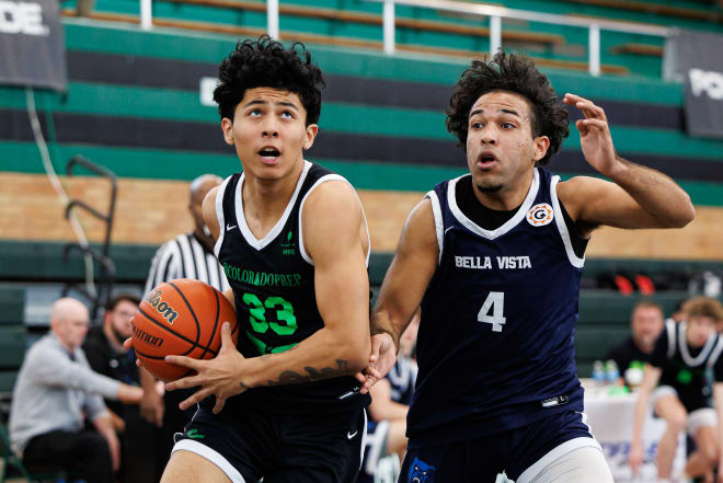 Christian Hammond prepares to attempt a layup Friday against Bella Vista Prep's Jayden Warren