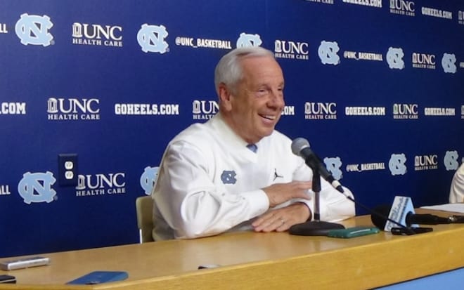 Roy Williams discusses Oregon coach Dana Altman, what he knows about the Ducks, and more Tuesday in Chapel Hill.