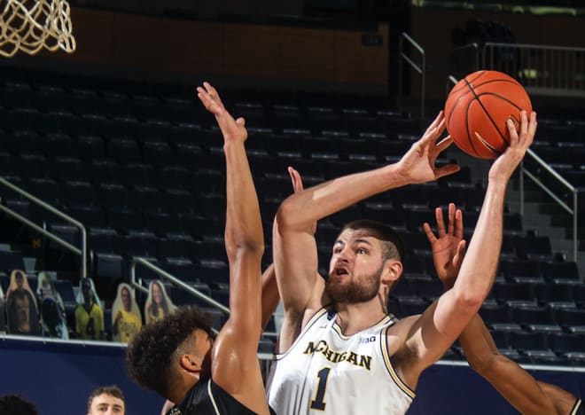 Michigan Wolverines basketball center Hunter Dickinson has been one of the Big Ten's most impressive freshmen.