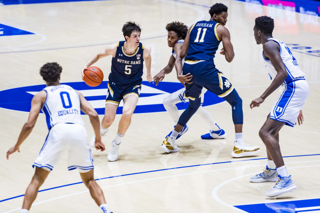 Notre Dame Fighting Irish men’s basketball junior guard Cormac Ryan