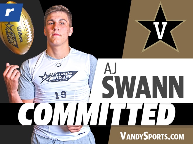 AJ Swann becomes the second quarterback commitment in the 2022 class for Vanderbilt