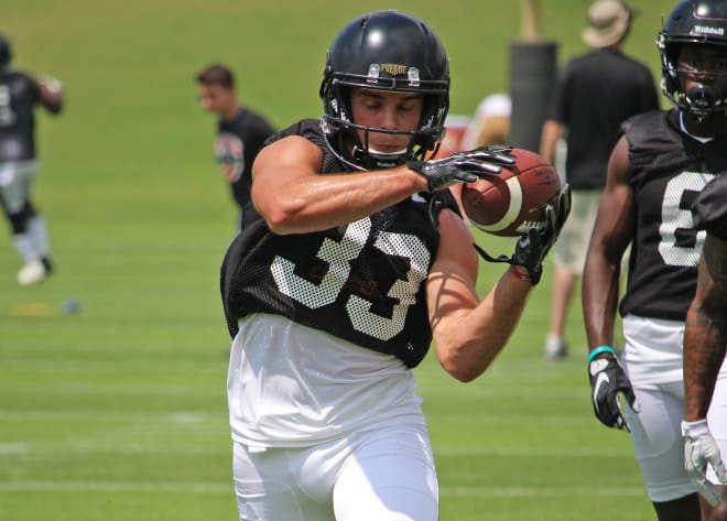 Purdue sophomore wide receiver Jackson Anthrop has made noticeably big plays in the first days of preseason practice. 