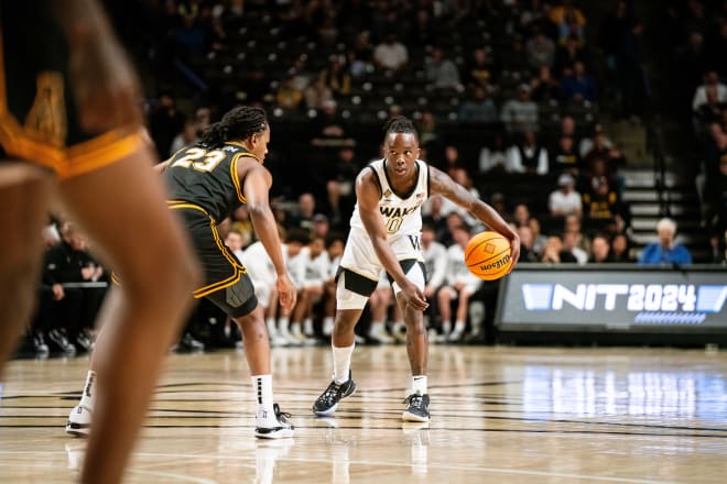 Wake Forest's Kevin Miller dribbles against Appalachian State on Wednesday night. 