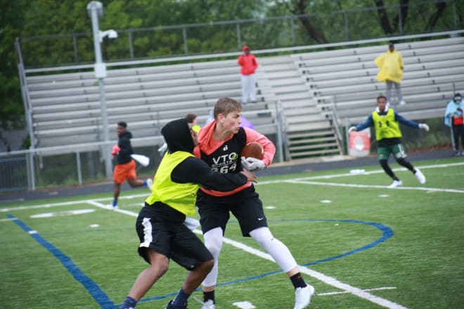 Ashe County's Grant Thompson was one of the top wide receivers in the VTO Sports Elite 100 Camp.