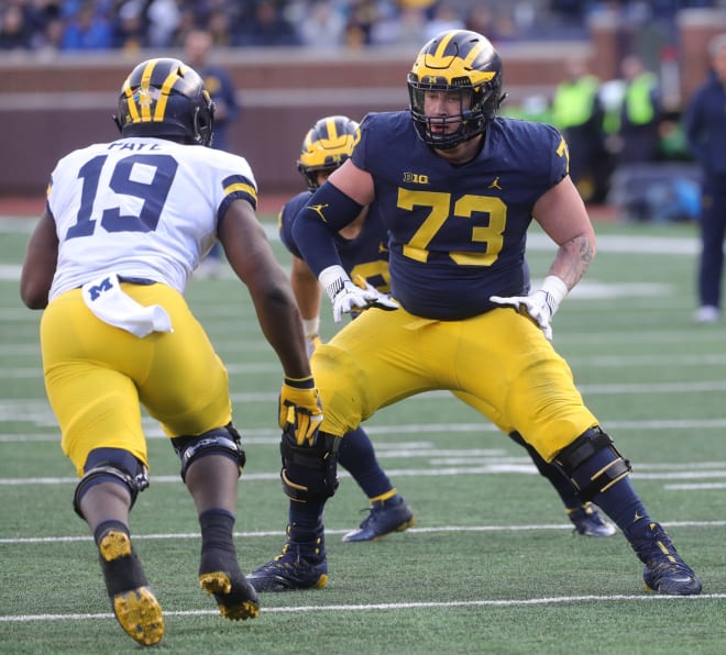 Former Michigan Wolverines football players Kwity Paye (No. 19) and Jalen Mayfield (No. 73) could be picked in the NFL Draft's first round.