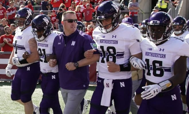 Head coach Pat Fitzgerald has done superb work at Northwestern, including a 10-3 finish last year.