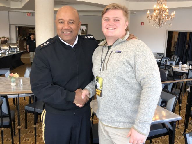 During his unofficial visit back in 2020, Bivins has a moment with Superintendent  of the U.S. Military Academy at West Point, LTG Darryl A. Williams