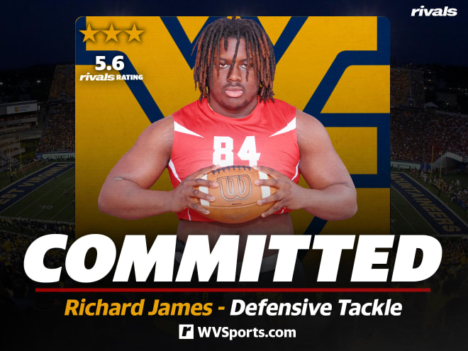 James has committed to the West Virginia Mountaineers football program.