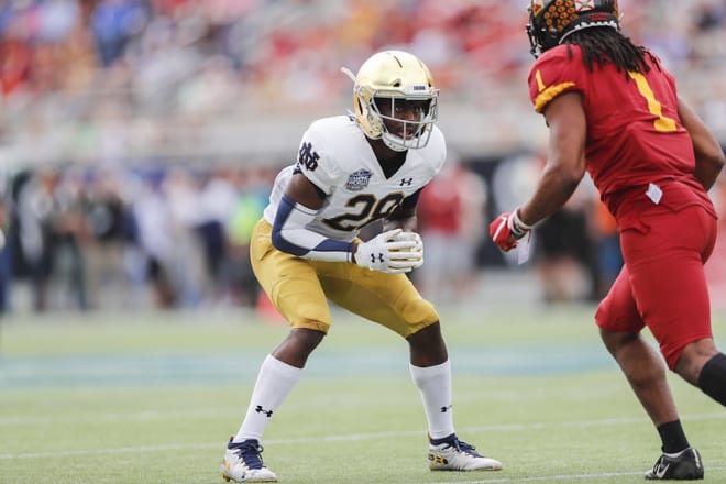 Cornerback TaRiq Bracy is one of eight Irish players sidelined for the South Florida game.