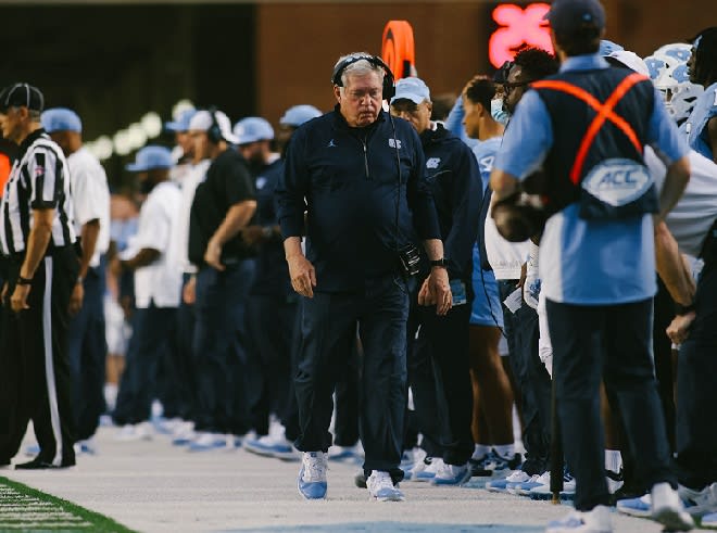 UNC Coach Mack Brown says he's never had so many questions marks with a team so clsoe to the opener as he does right now.