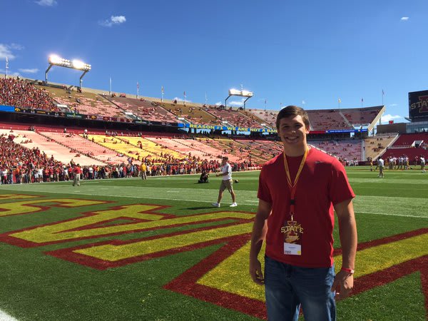 Pittsburg (Kan.) DE Trevor Kent has camped at Iowa State the past two summers and attended a Cyclone home game last fall.