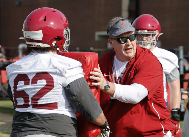 Alabama offensive line coach Doug Marrone. Photo | Alabama Athletics 