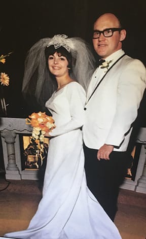 Joe and Arnette Tiller pictured on their wedding day in 1967.