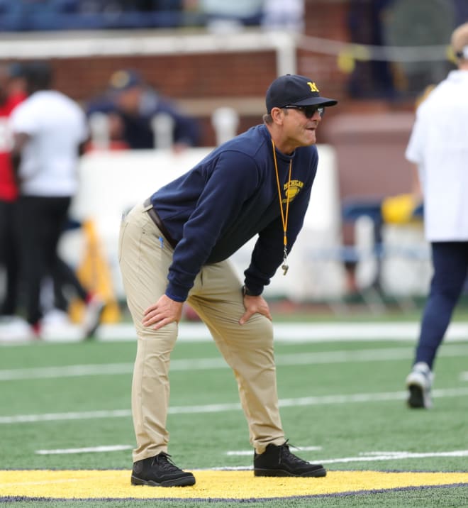 Michigan Wolverines head football coach Jim Harbaugh has won 69 percent of his games in six seasons at U-M.