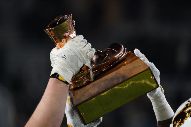 Did you know Colorado State and Wyoming also play for a boot trophy? As Mel Allen always said, "How about that?"