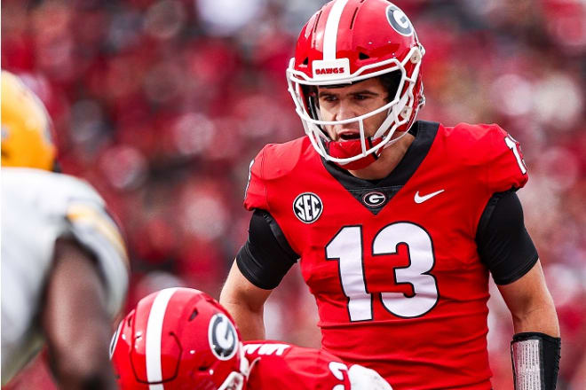 Stetson Bennett during last year's game against Missouri.