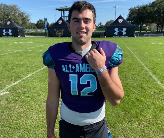 Notre Dame QB signee Drew Pyne had a strong week of practice in Orlando.