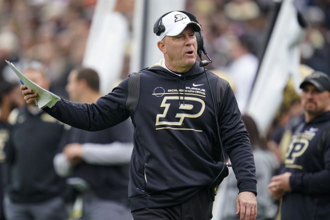 Purdue head coach Jeff Brohm. 