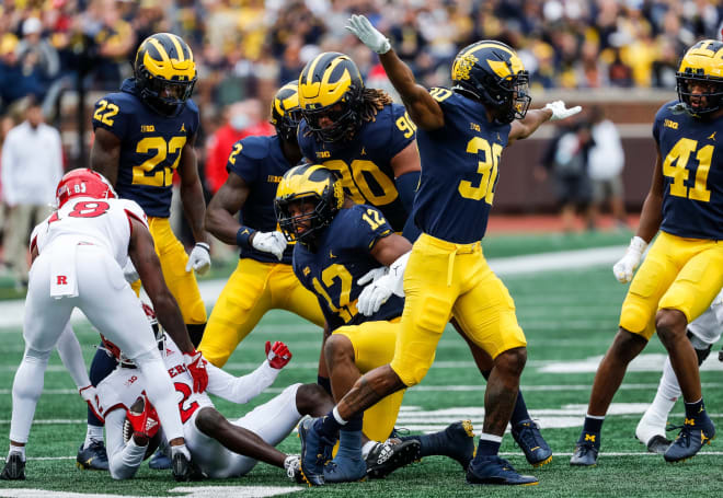 Michigan Wolverines football safety Daxton Hill notched five tackles.