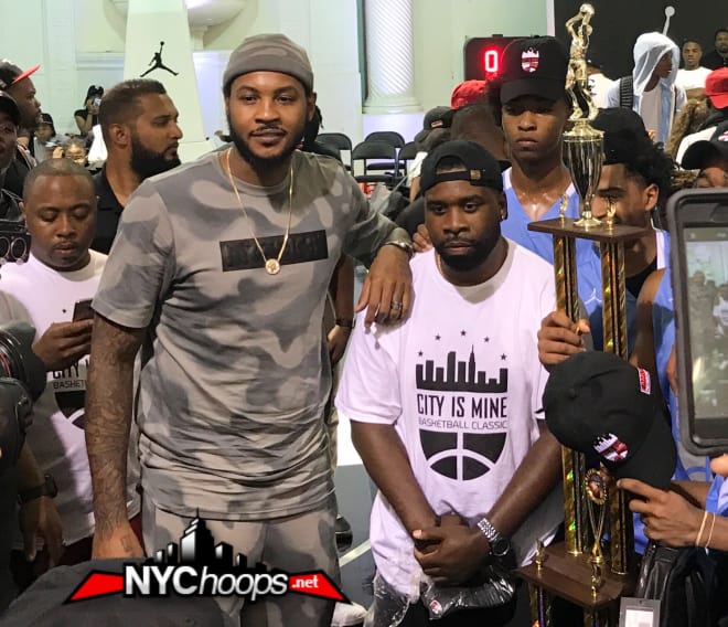 Carmelo Anthony with Event Director Bernard Bowen