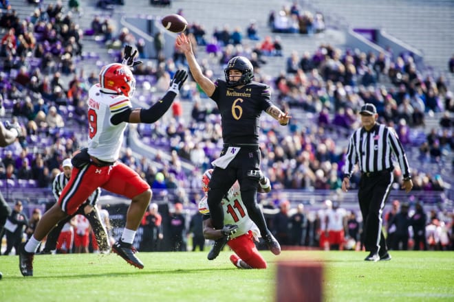 Brendan Sullivan tosses the ball to Cam Porter for his second touchdown pass of the first half.