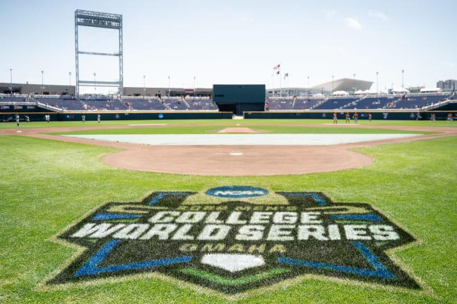 Charles Schwab Field is prepared for the College World Series.