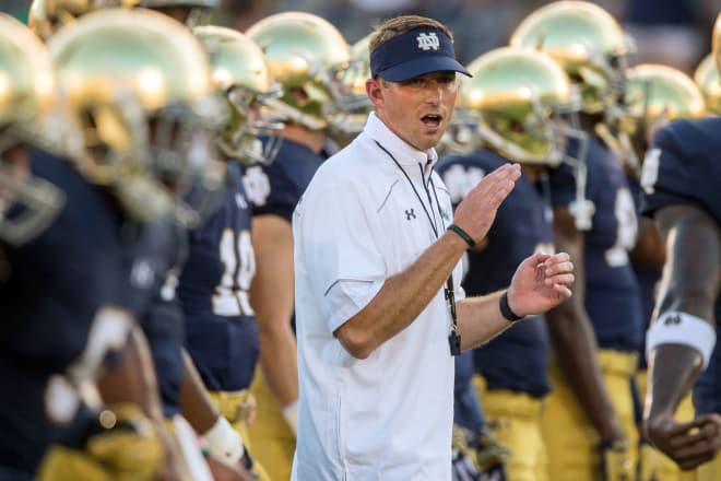 Sanford is in his second season as Notre Dame’s offensive coordinator and quarterbacks coach.