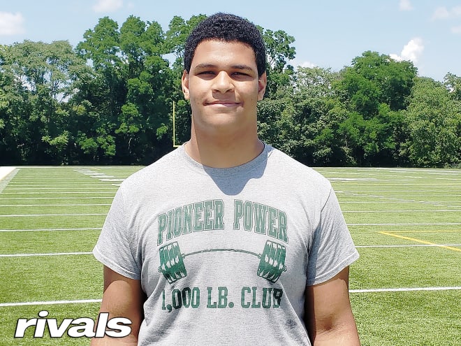 Four-star offensive tackle Charles Jagusah, a 2023 recruit, made his second visits to Notre Dame and Michigan last weekend.