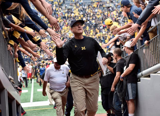 Jim Harbaugh and the Wolverines are 6-0 and ranked sixth.